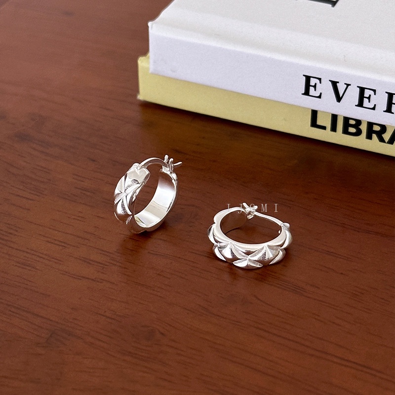 Korea Geometris Mini Kotak Anting Temperamen Minimalis Perancis Anting Geometris Wangi Kecil