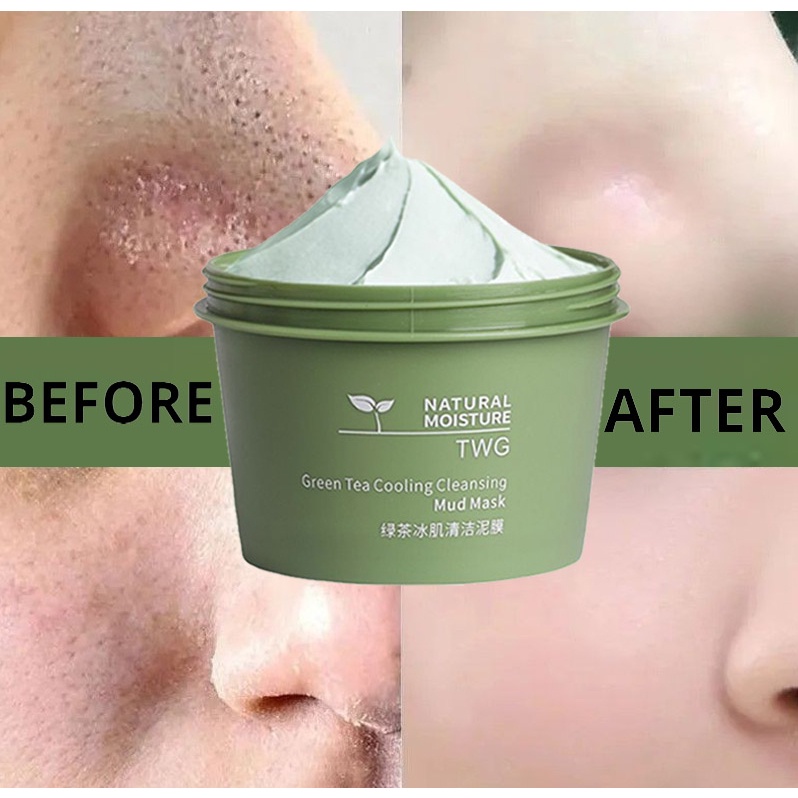 TWG Masker Wajah Green Tea Clay Mask | Pore Clean Clay Mask MAIGOOLE