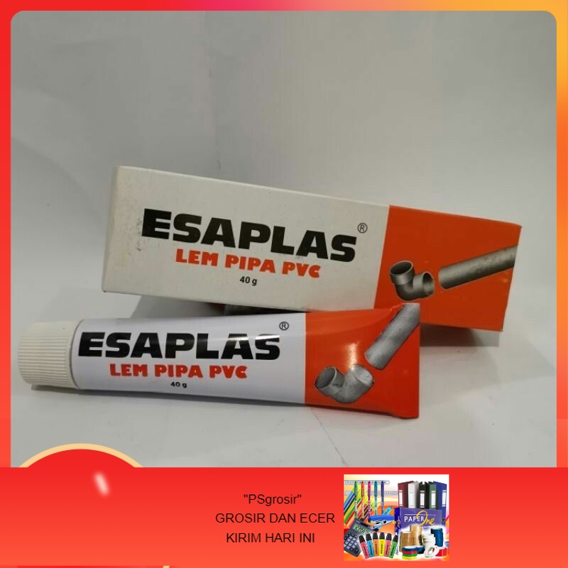 

[Ecer] Lem pipa pvc ESAPLAS 40gr/lem paralon "PSgrosir