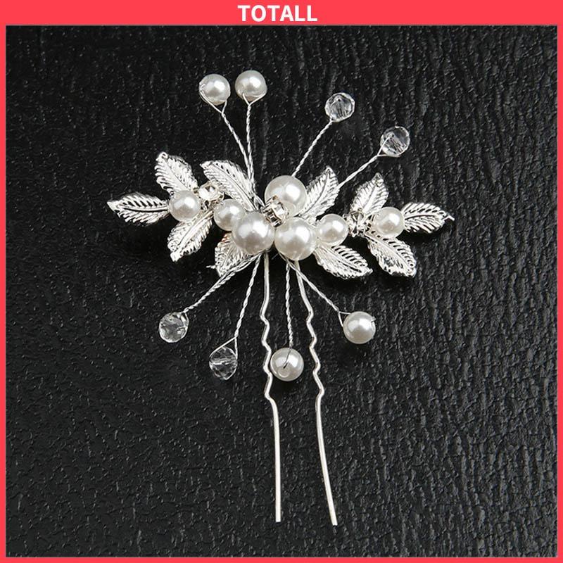 COD Hairpin Tusuk Konde Hairpiece Hiasan Sanggul Rambut Aksesoris Pengantin Bridal Wedding-Totall