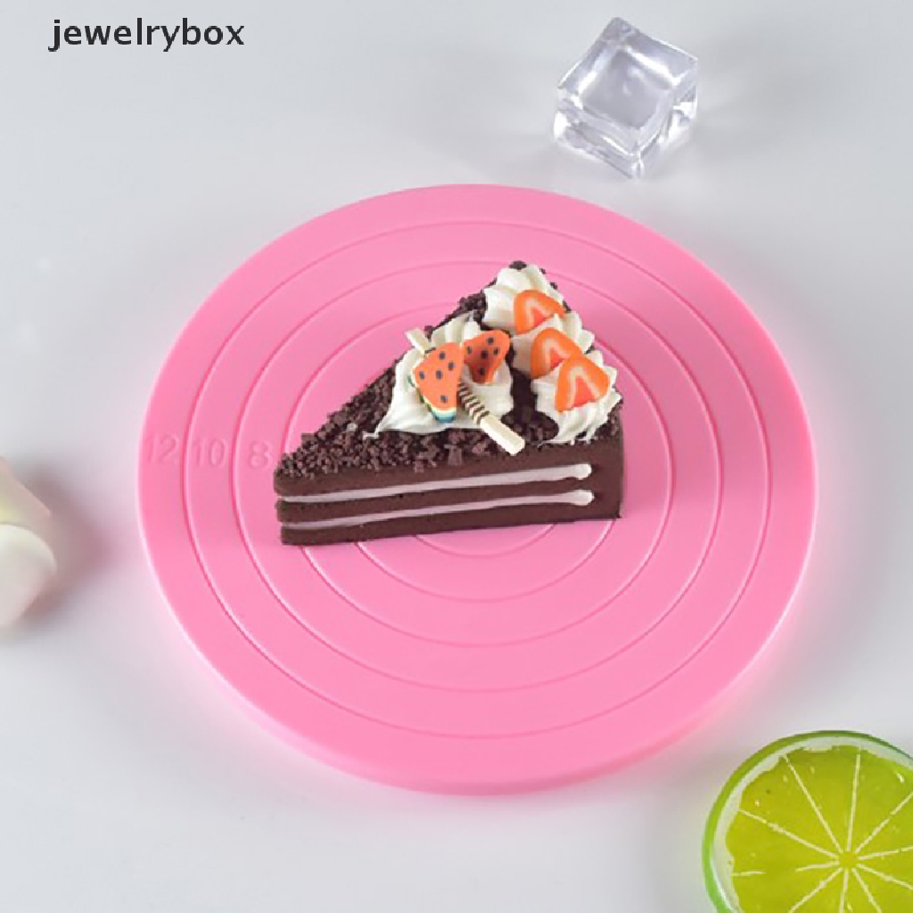 [jewelrybox] 14 cm DIY Cake Rotary Table Plastik Fondant Kue Meja Putar Bulat Baking Stand Butik