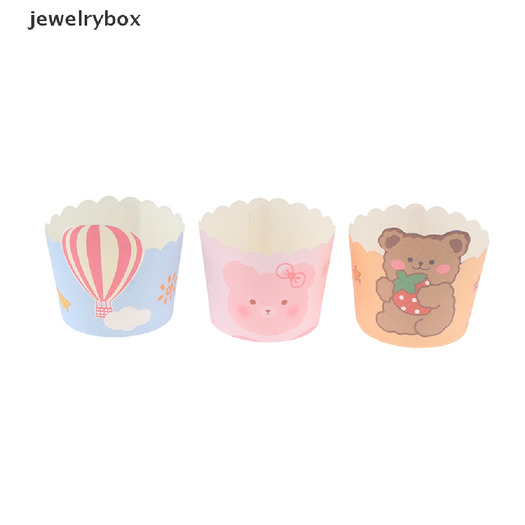 [jewelrybox] 50pcs Cupcake Paper Cup Muffin Cake Cup Untuk Pesta Pernikahan Pembungkus Kue Case Butik