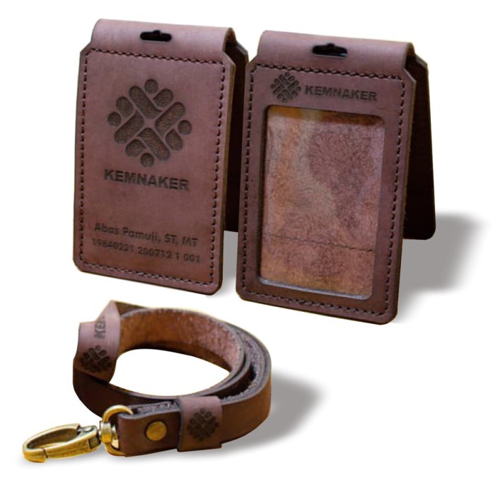gratis cetak logo sesuai pesanan ID Card Holder Dan Tali Lanyard - KLIP ID