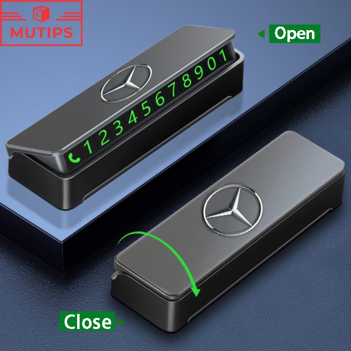 Mercedes Benz Kotak Plat Nomor Telepon Parkir Mobil Hidden Luminous Holder Untuk W212 W204 W220 W206 W124 W207 W211 W205 W213 W218 W222