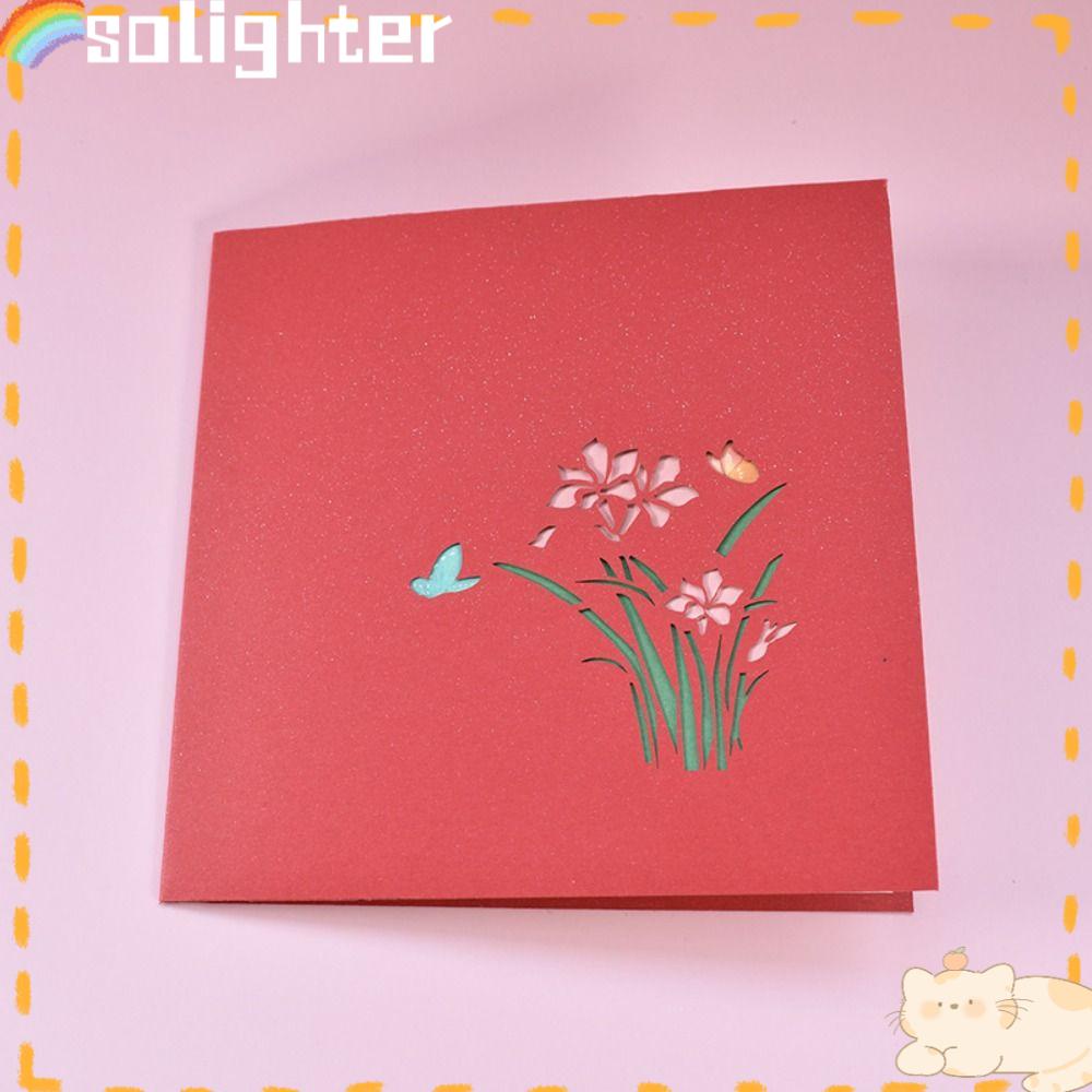 Solighter Mothers Day Cards Mom Floral Bouquet Pop Up Hadiah Handmade