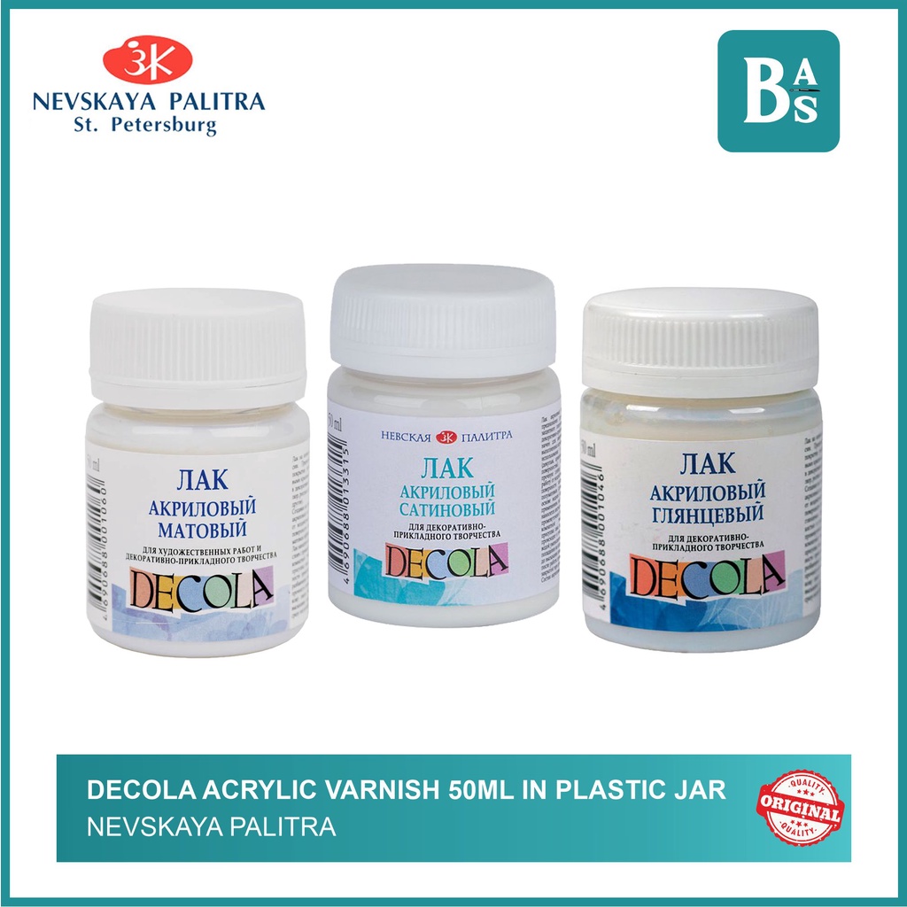 

Nevskaya Palitra Acylic Varnish 50ml in Plastic jar - Decola