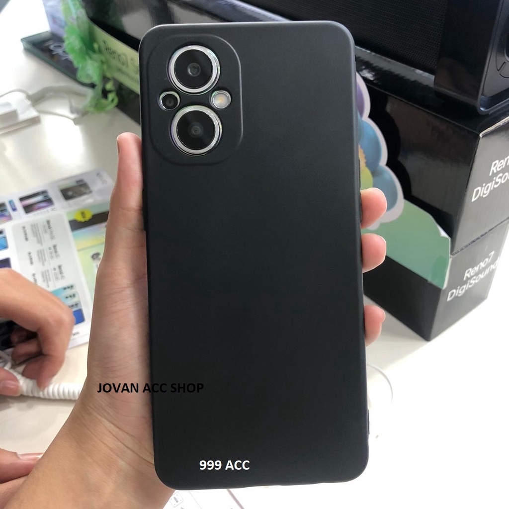P/B- OPPO RENO 8T 4G 8T 5G 8 4G 8 5G 8Z 5G 8 PRO 7 4G 7 5G 7Z 5G CASE BLACK PREMIUM SOFTCASE SILIKON KARET HITAM CASING PROTECT CAMERA COVER PELINDUNG KAMERA  RENO 7 Z 5G
