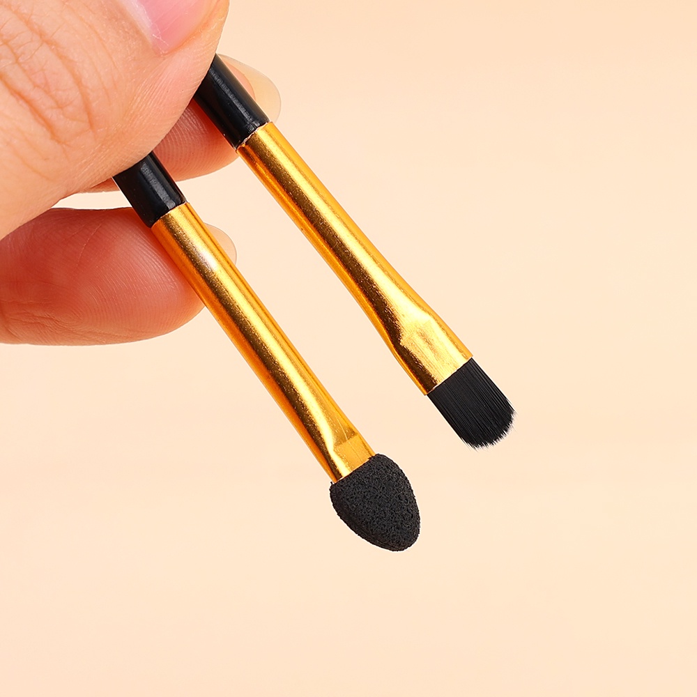 Mini Double-Ended Smudging Eyeshadow Brush Universal Face Contouring Stick Multifungsi Spons Lateks Kepala Makeup Brush