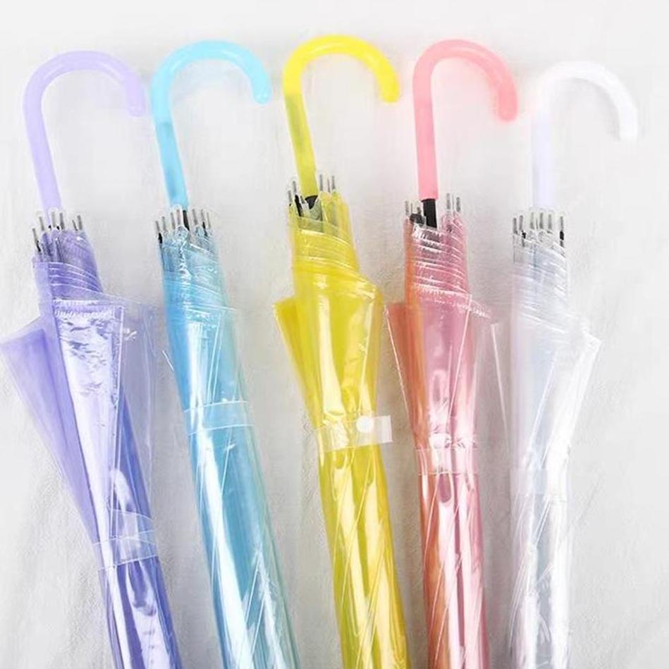 Payung Transparan Polos Korea Anak Dewasa Warna Warni Premium Murah