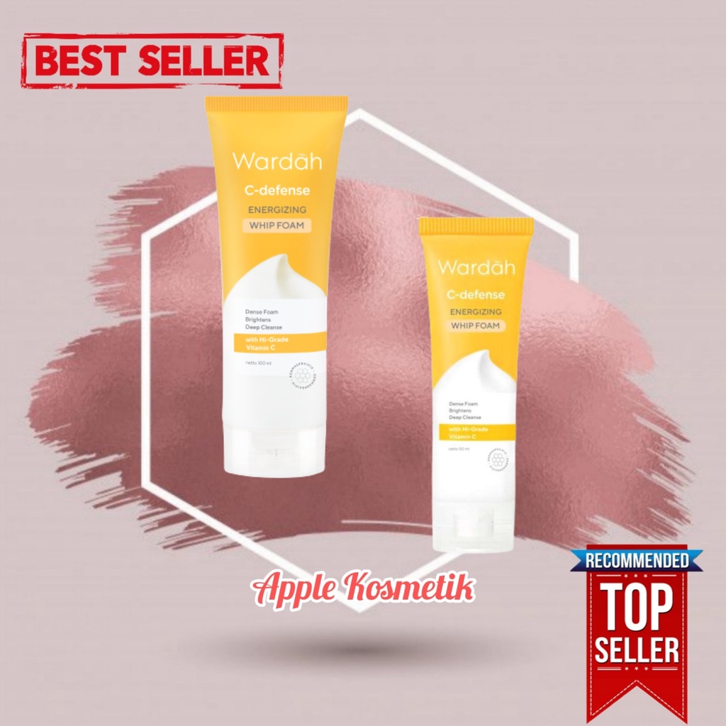 WARDAH C-Defense Energizing Whip Foam 50mL &amp; 100mL - Apple_Kosmetik