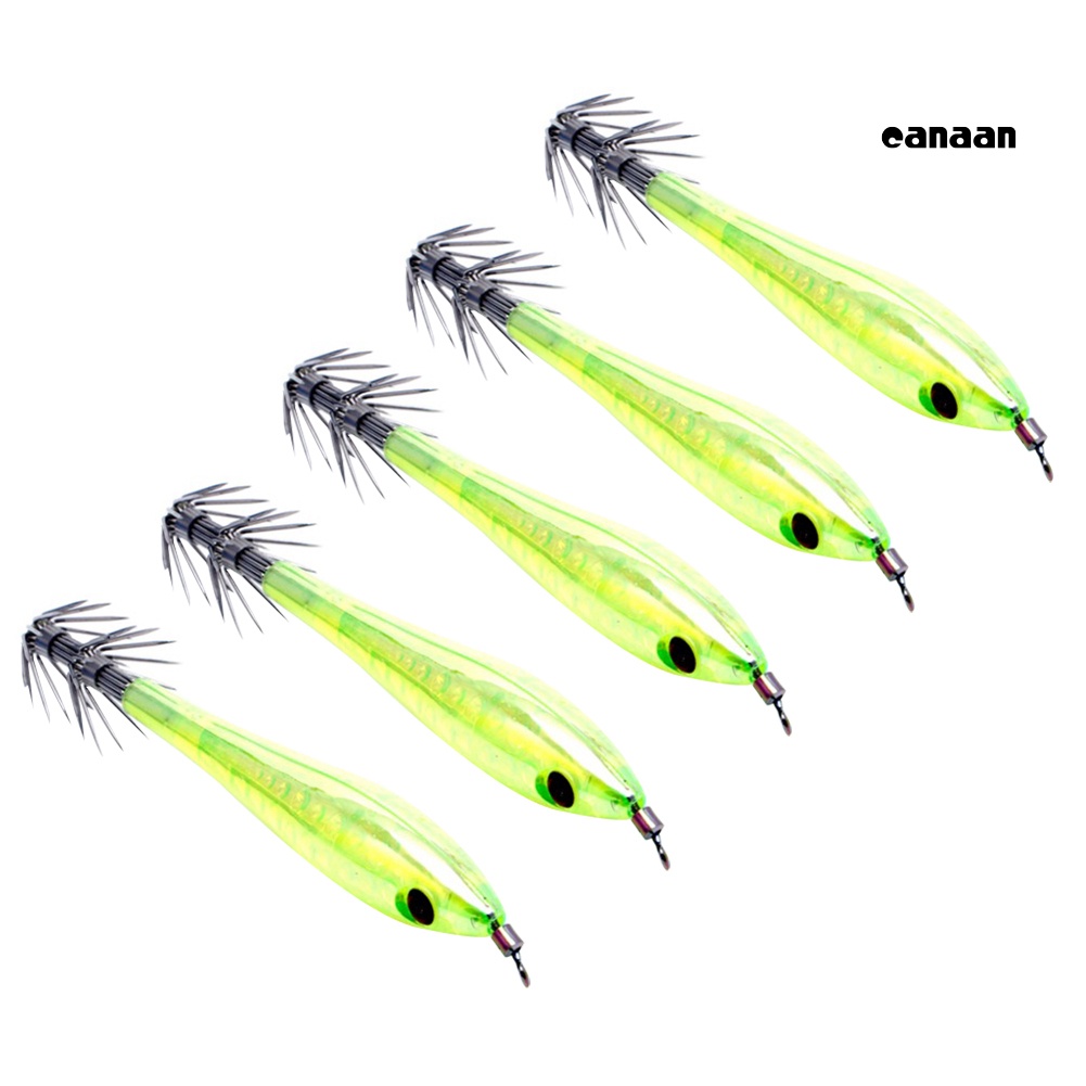 Cnn-5pcs 10 cm Luminous Squid Hook Cuttlefish Memancing Keras Lure Tackle Jigging Umpan