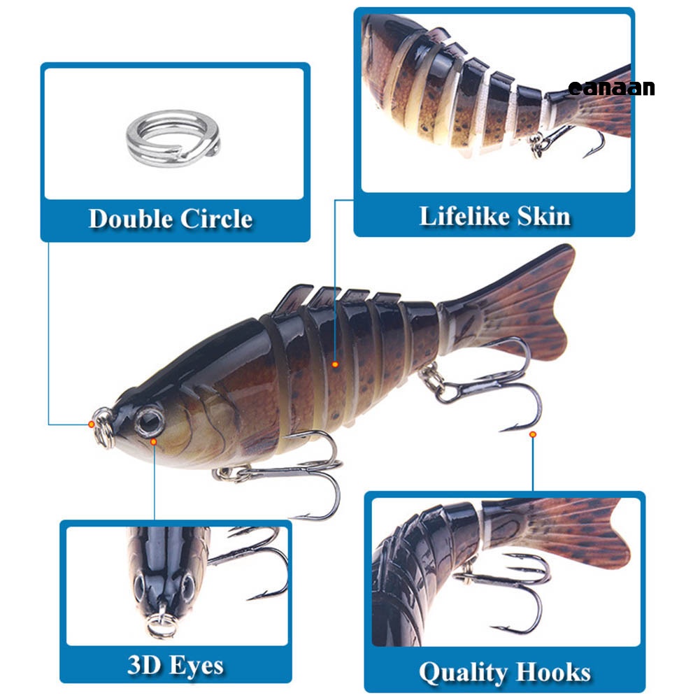 Cnn-10cm Multi Jointed Fishing Artificial Lifelike Lure Wobbler Swim Umpan Tackle