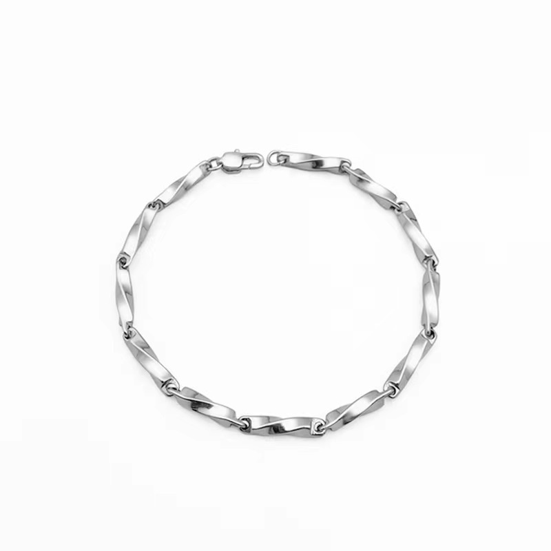 Gelang Titanium Steel Cincin Mobius Korea Untuk Pria Dan Wanita Mencegah Alergi Bangle