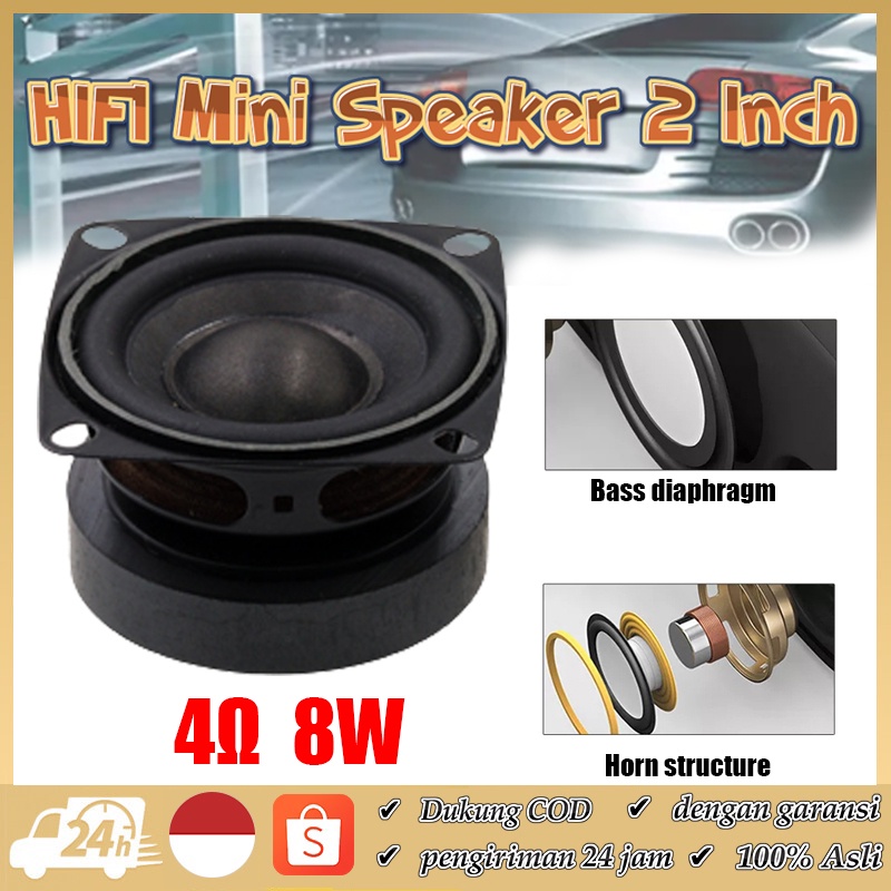 ✦Ready ya,cod✦ HIFI Mini Speaker 2 inch 4Ω 8W bass Pemutar Bluetooth 2 inch High Power mid-woofer Super Low Bass Magnet