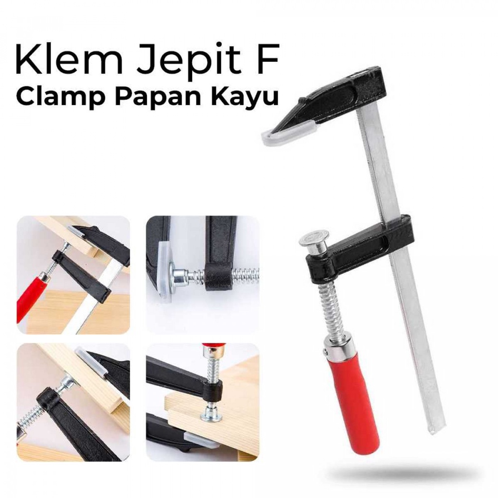 Klem Jepit Model F Clamp Papan Kayu Heavy Duty Woodworking