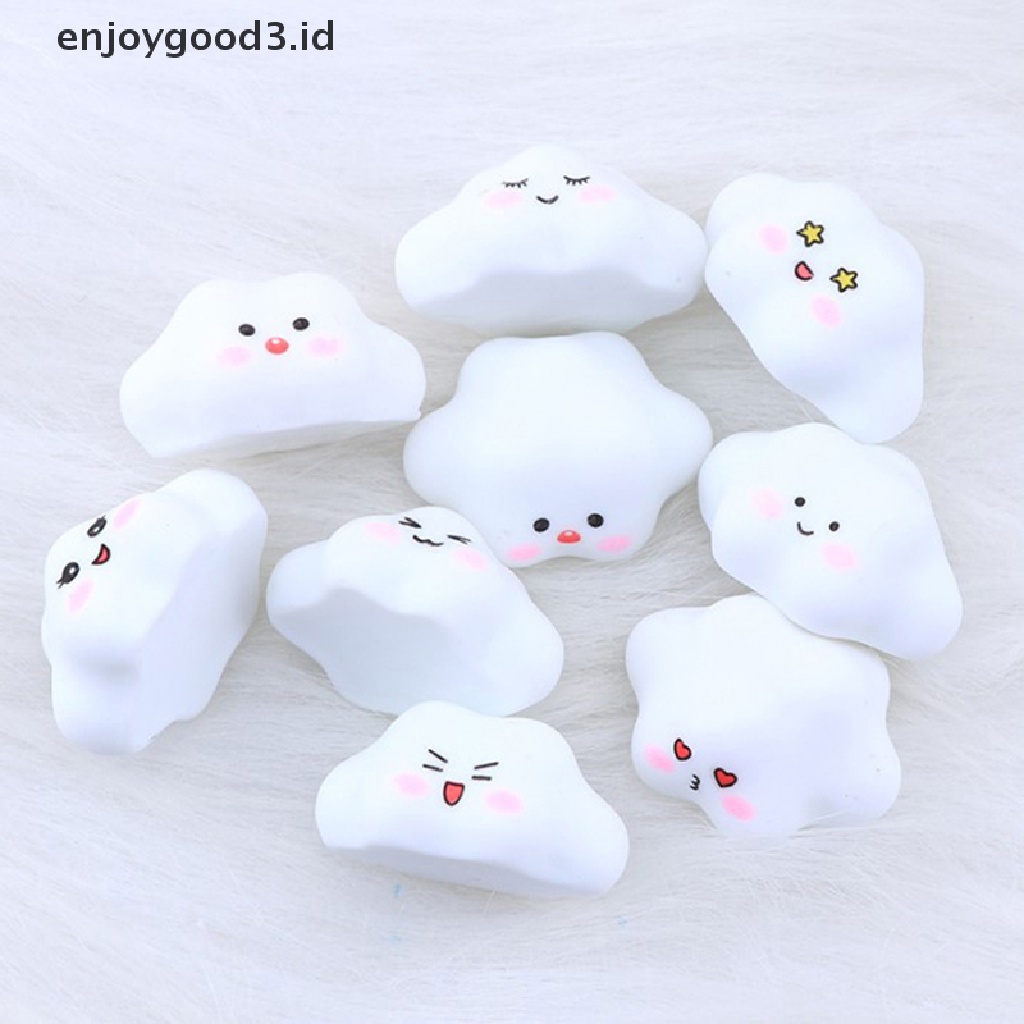 [Rready Stock] 10pcs Kawaii FlatBack Resin Kartun Awan Bercahaya Planet Cabochon Art Supply Dekorasi Pesona Kerajinan Grosir (ID)