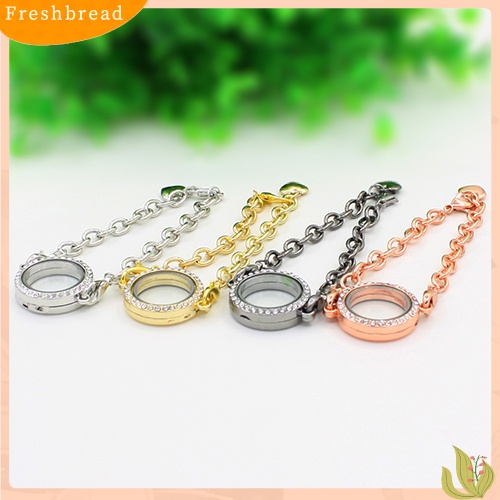 &lt; Freshbread &gt; 25mm ic Berlian Imitasi Hidup Memory Locket DIY Gelang Untuk Mengambang Charms