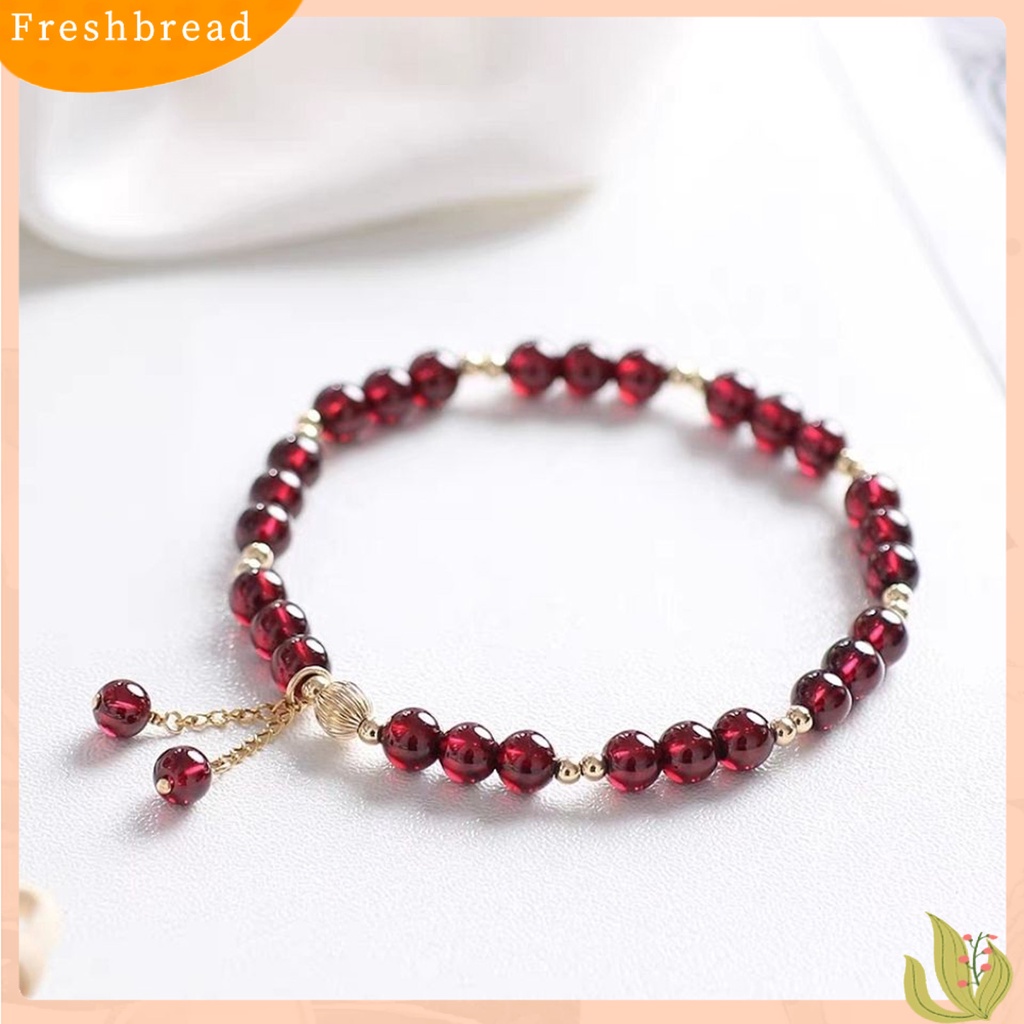 &lt; Freshbread &gt; Wanita Gelang Warna Kontras Mewah Manik-Manik Untai Penampilan Bagus Reguler Fit Hias Portable Permukaan Halus Tembus Lady Bangle Perhiasan Wanita