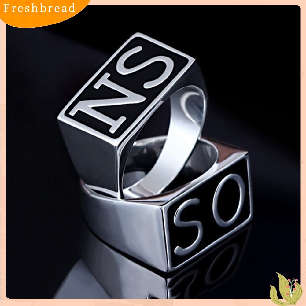 &lt; Freshbread &gt; 2Pcs/set Punk Stainless Steel Sons of Anarchy Couple Finger Rings Perhiasan Hadiah