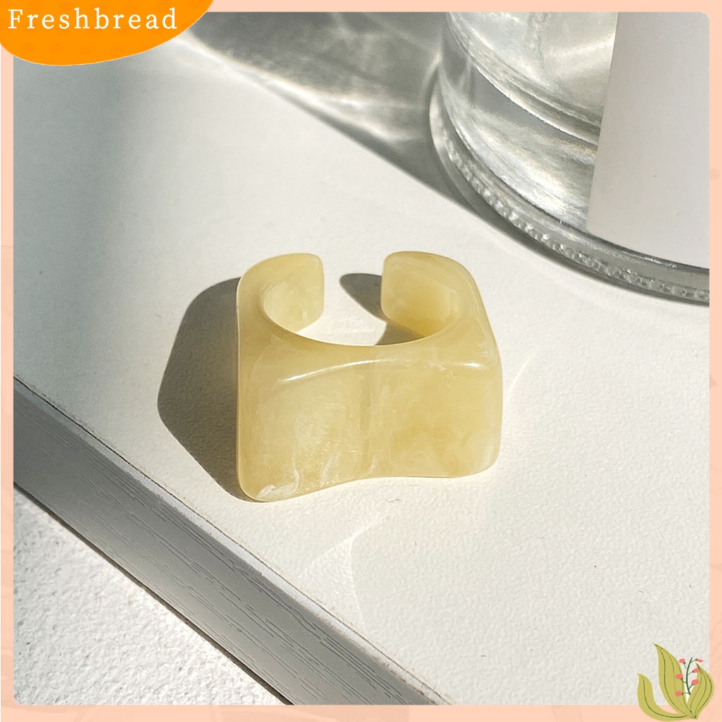 &lt; Freshbread &gt; Cincin Vintage Transparan Geometris Unisex Semua Cocok Cincin Simple Untuk Pacaran