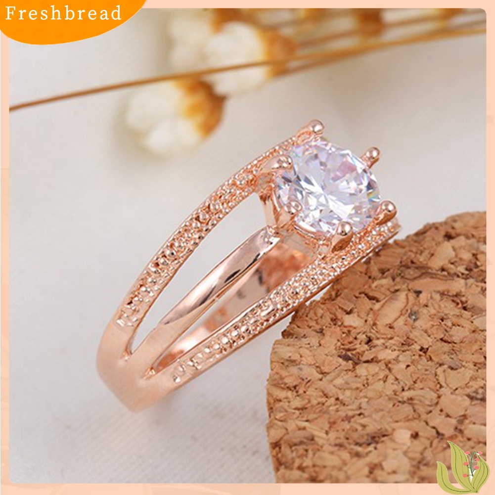 &lt; Freshbread &gt; Wanita Elegan Berlian Imitasi Bertatahkan Multi-layer Jari Cincin Hadiah Perhiasan Pernikahan