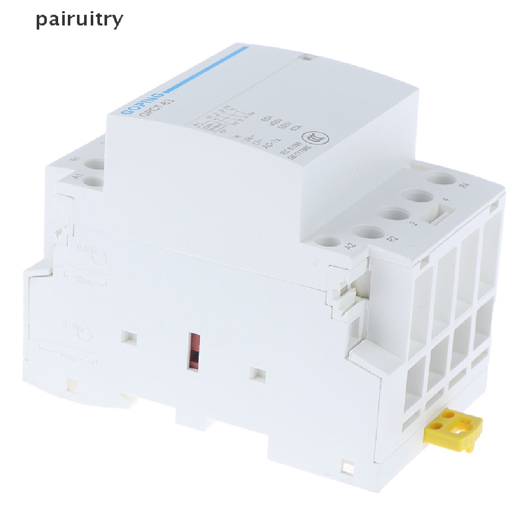 Prt 4P 63A 2NC 2NO 220V 400V~50/60HZ Din rail Kontaktor ac Rumah Tangga  Prt