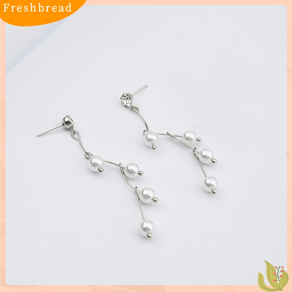 &lt; Freshbread &gt; Fashion Faux Pearl Ear Stud Earrings Wanita Gadis Pesta Perhiasan Cocktail Hadiah