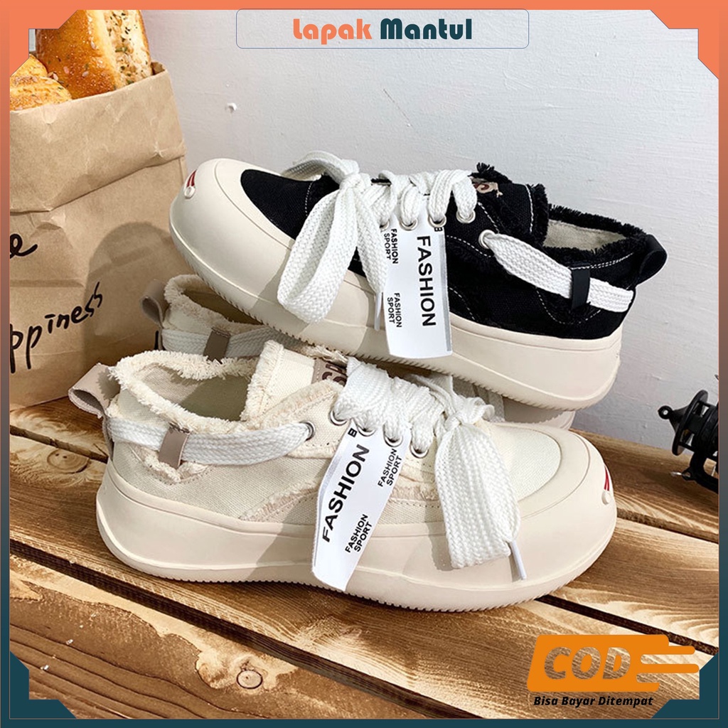 LM-0288 FREE BOX Sepatu Kanvas Wanita Fashion Modern Casual Style Shoes Terbaru