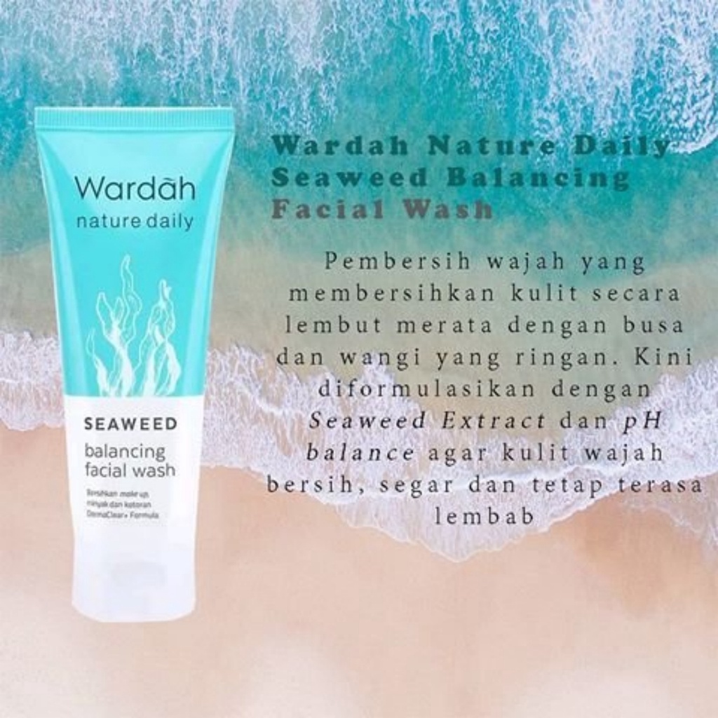 WARDAH Nature Daily Seaweed Balancing 60ml - Facial Wash - Amaze_Kosmetik