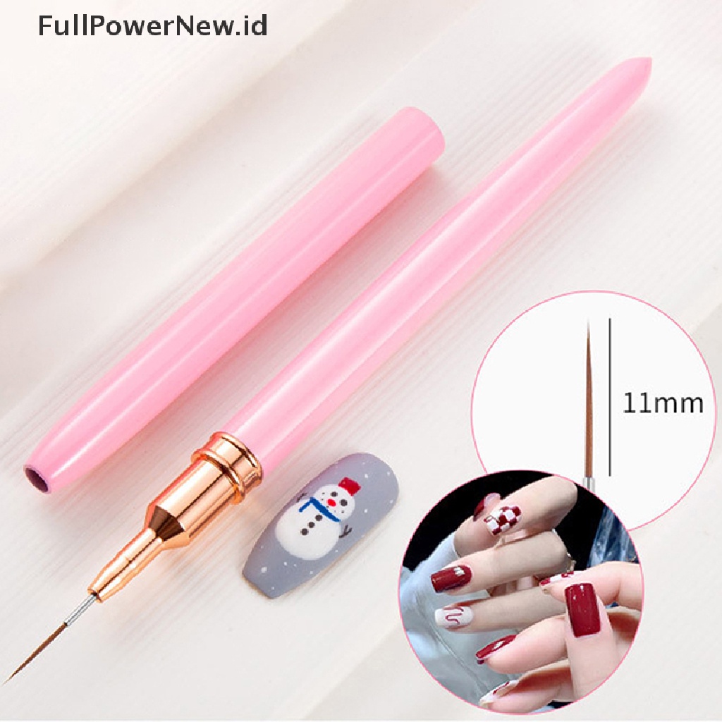 Power 1PC Nail Art Liner Pager Pen 3D Tips DIY Acrylic UV Gel Brushes Menggambar ID