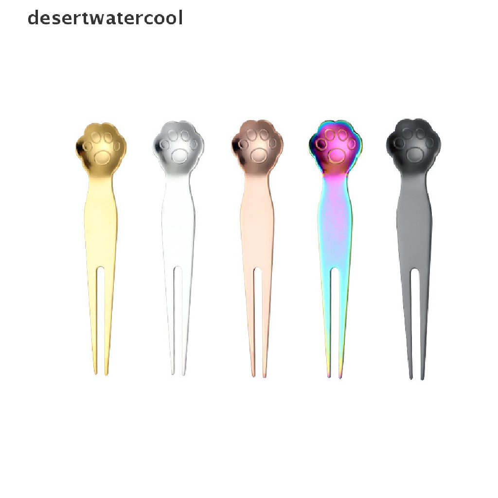 Deid Cat Paw Stainless Steel Sendok Garpu Kopi Dessert Ice Cream Spoon Fruit Fork Martijn
