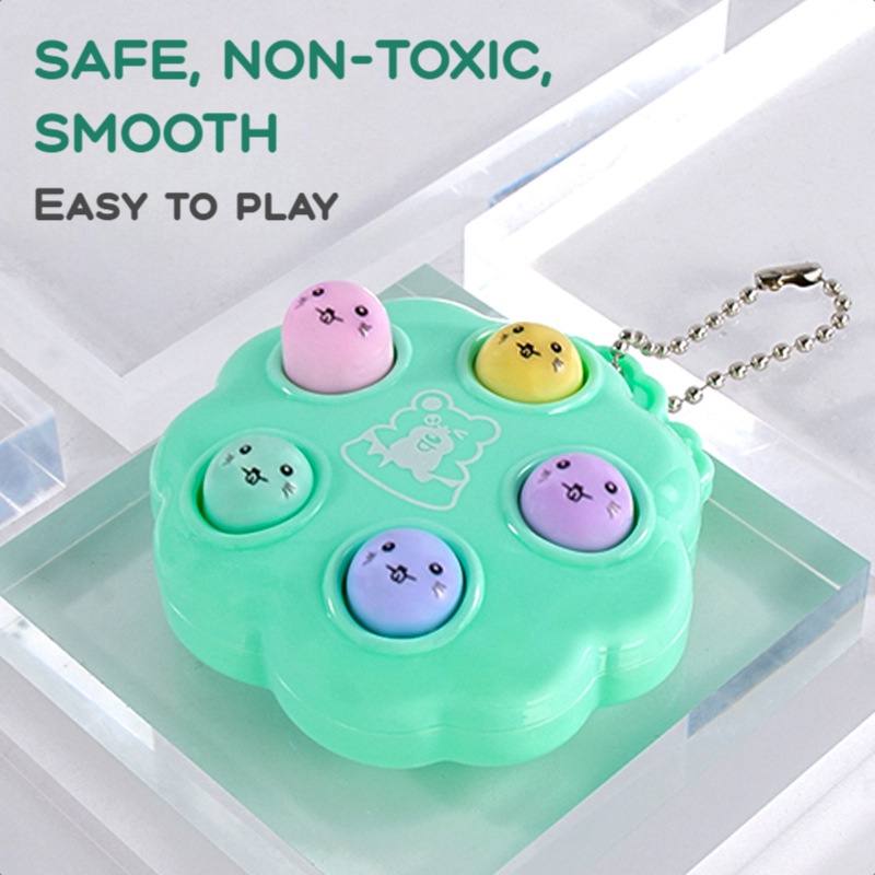 New kawaii fidget toys whack a mole keychain Simple Dimple fidget board portable Mainan Dekompresi antistress Untuk Anak Panas