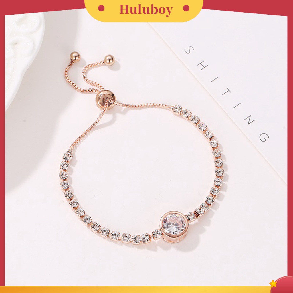 {Ready Stock} Gelang Wanita Hati Cubic Zirconia Perhiasan Bersinar Gaya Korea Bangle Untuk Pesta