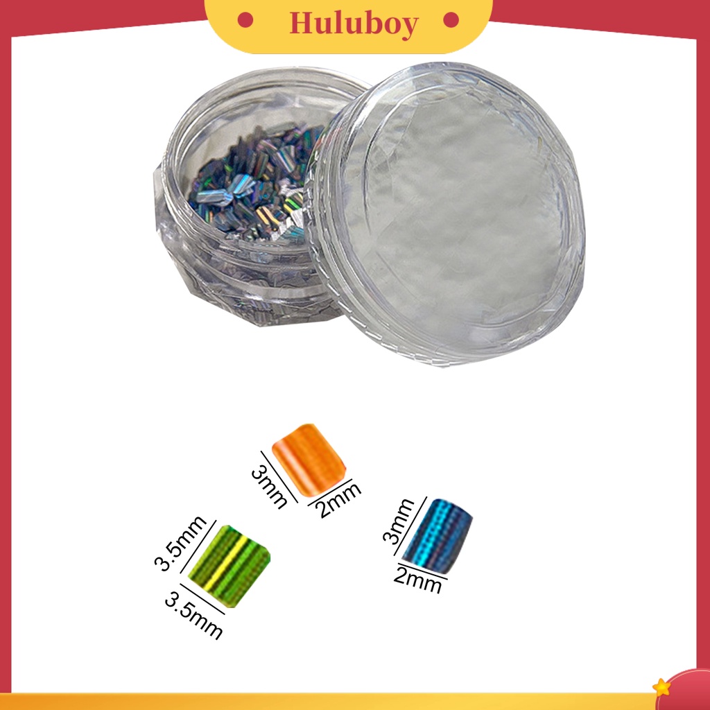 {In Stock} Hiasan Nail Art Tempel Bersinar Mudah Indah Kreatif Hidup DIY Ringan Splicing Persegi Panjang Multicolor Nail Sequin Untuk Wanita