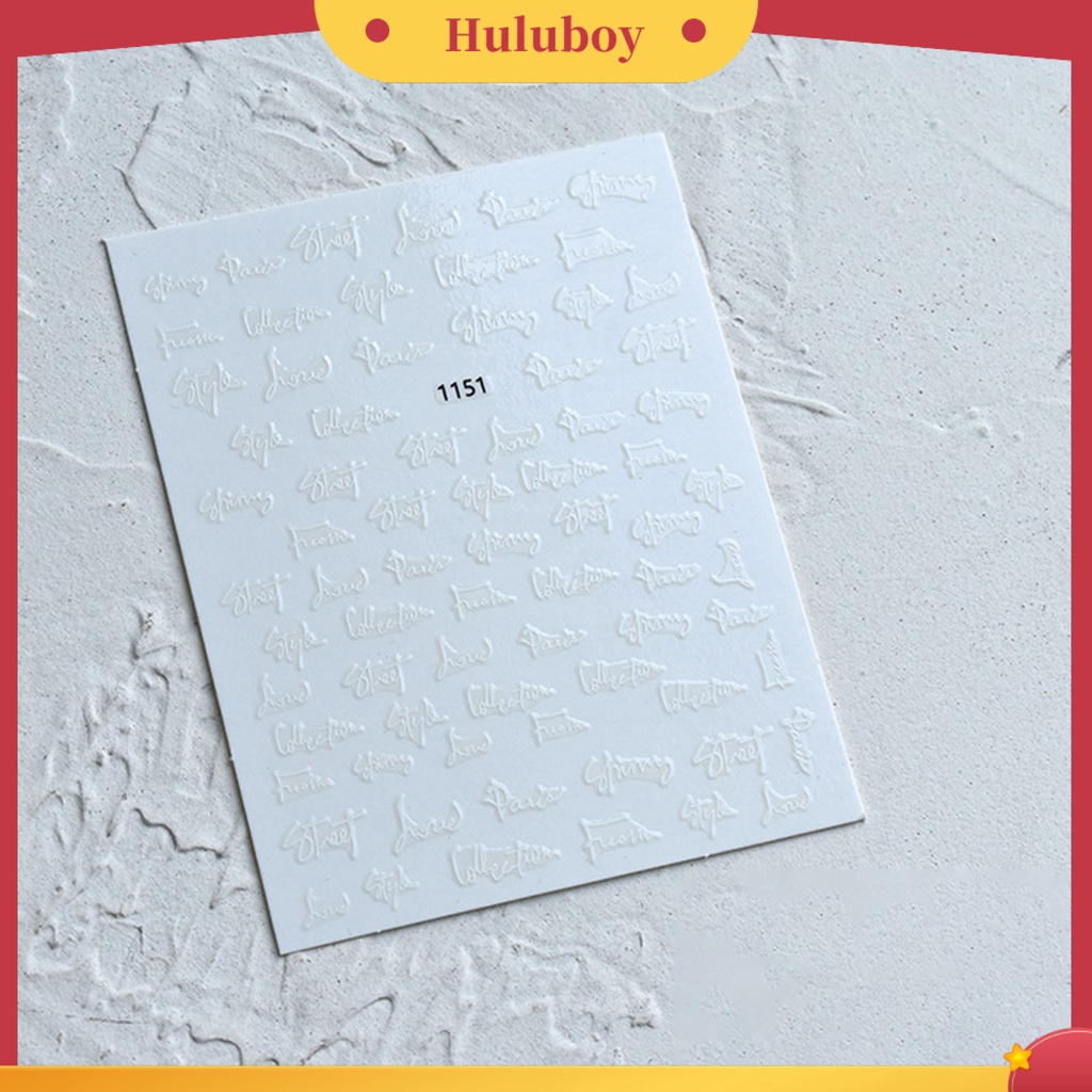 {In Stock} Stiker Kuku Glitter DIY Aneka Gaya Huruf Hologram Perekat Slider Hiasan Bungkus Warna-Warni Untuk Manicure