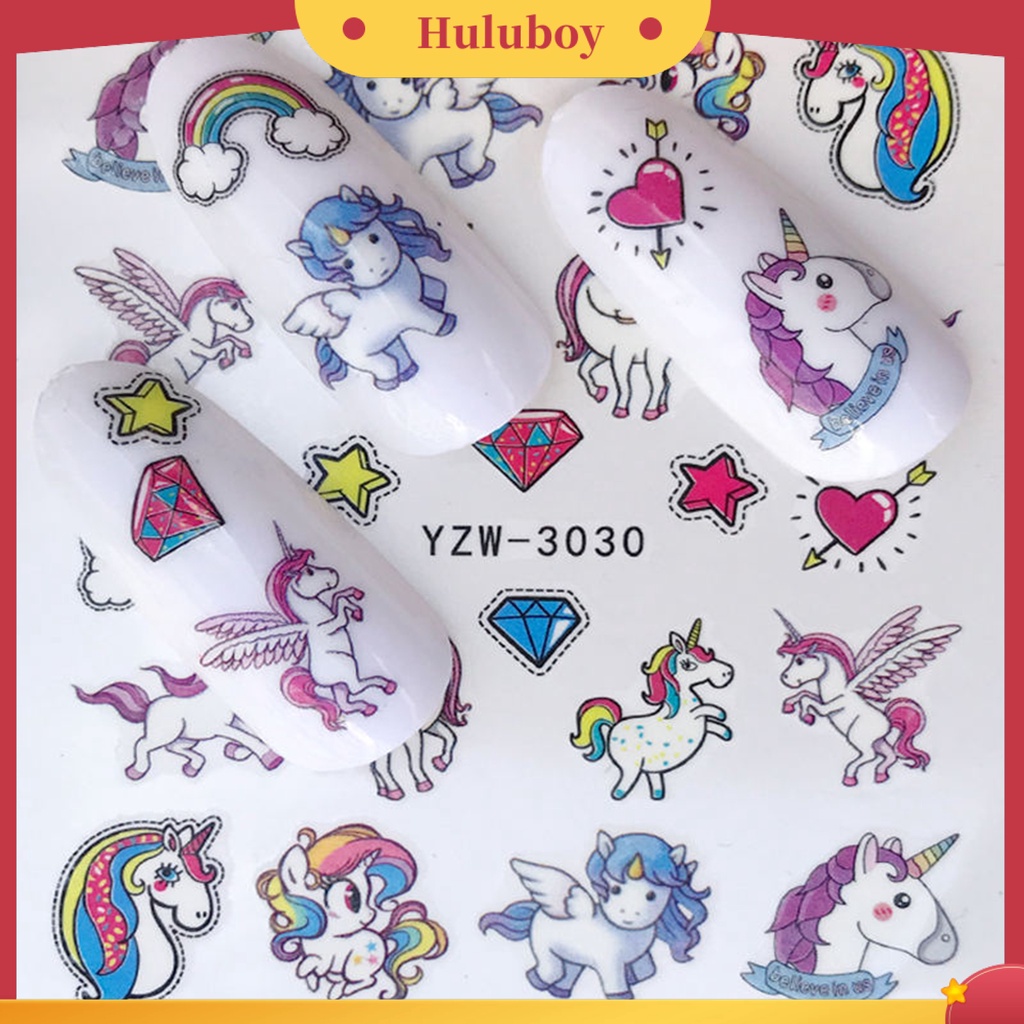 {In Stock} Stiker Kuku Transfer Air Banyak Gaya Motif Bunga Fancy Stiker Perekat Diri