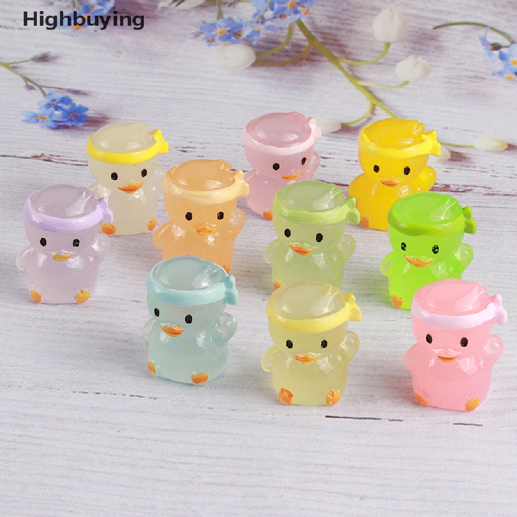 Hbid Resin Bercahaya Kartun Mini Mainan Miniatur Diy Accessorie Craft Untuk Perhiasan Pesona Liontin Pasokan Glow In The Dark Art Dekorasi Glory