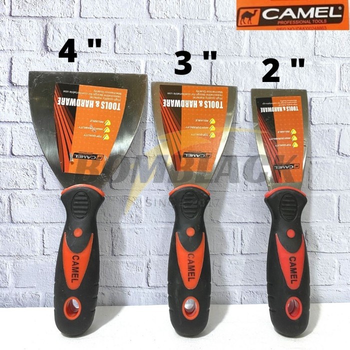 CAMEL Kape Semen 2 inch 5 cm Gagang Karet Kecil Skrap Gypsum Penghalus