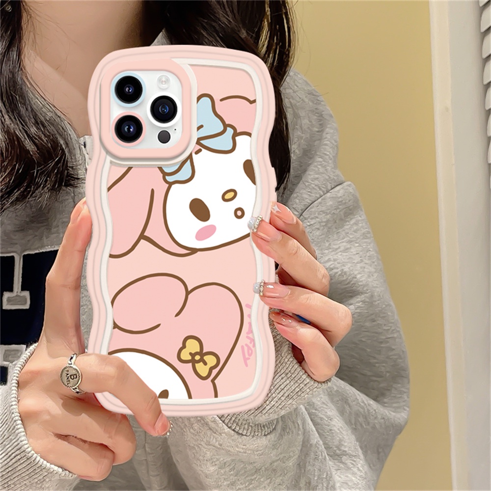 Redmi 10 10C 10 9C 10A 9A 9T 12C Redmi Note11 Pro Note11S Note10 5G Note10s Note9 Note8 Poco M5S X3 NFC M3 Wave Edge Kartun Lucu My Melody Lovely Soft Wavy Case RIXUAN