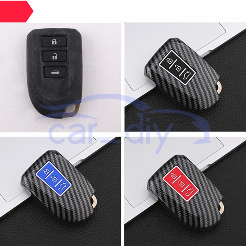 Kasus Kunci ABS Penutup Jarak Jauh Gantungan Untuk Toyota Vios Prado Yaris Previa 2018-2020 Cangkang Pelindung Car Remote Key Case