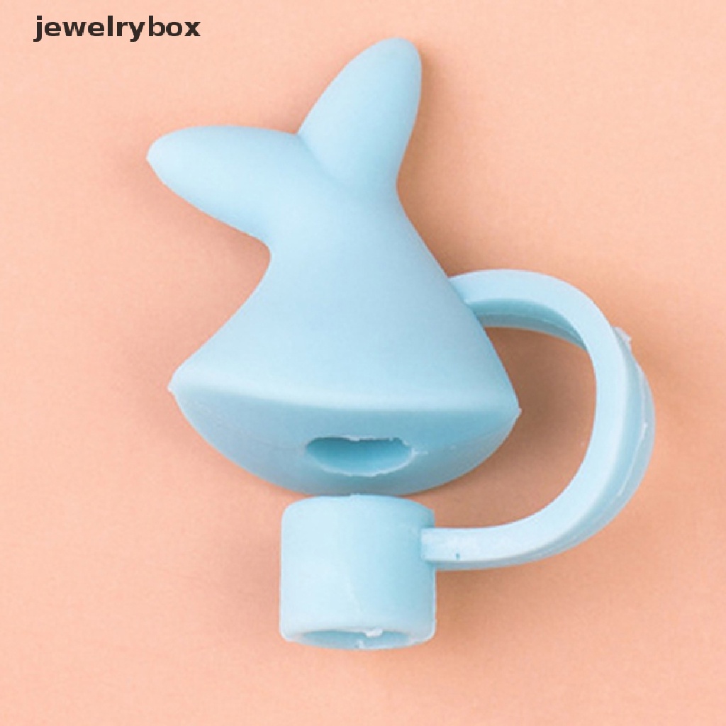 [jewelrybox] Topi Sedotan Kaca Tahan Debu Silikon Lucu Perlindungan Lingkungan Straw Cap Sedotan Debu Plug Aksesoris Butik