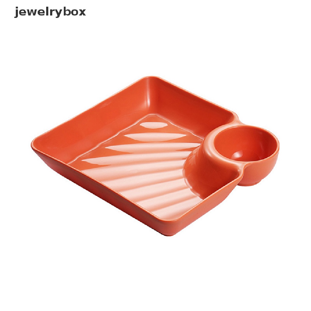 [jewelrybox] Piring Pangsit Persegi Besar Dengan gar Space Snack Platter Kreatif Terpisah Divided Tray Peralatan Makan Peralatan Makan Natal Butik