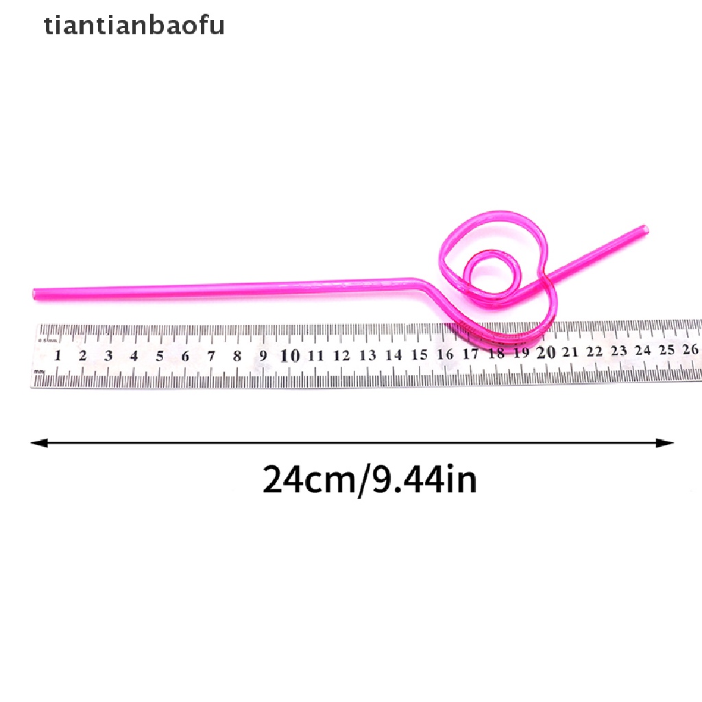 [tiantianbaofu] Sedotan Minum Plastik Loop Kreatif Untuk Butik Pesta Ulang Tahun