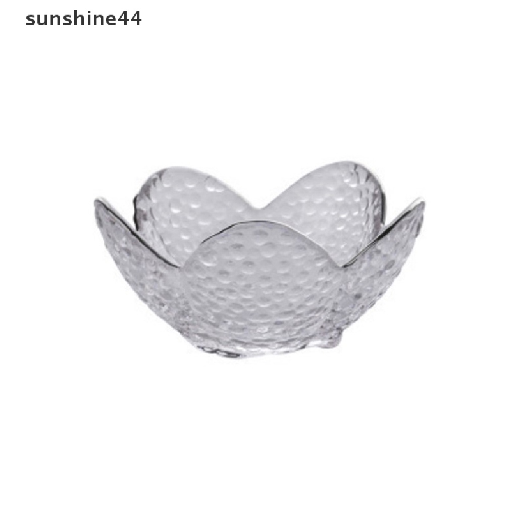 Sunshine Glass Petal Seasoning Plate Gelas Kecil Mangkok Saos Warna Warni Tempat Es Krim Buah ID