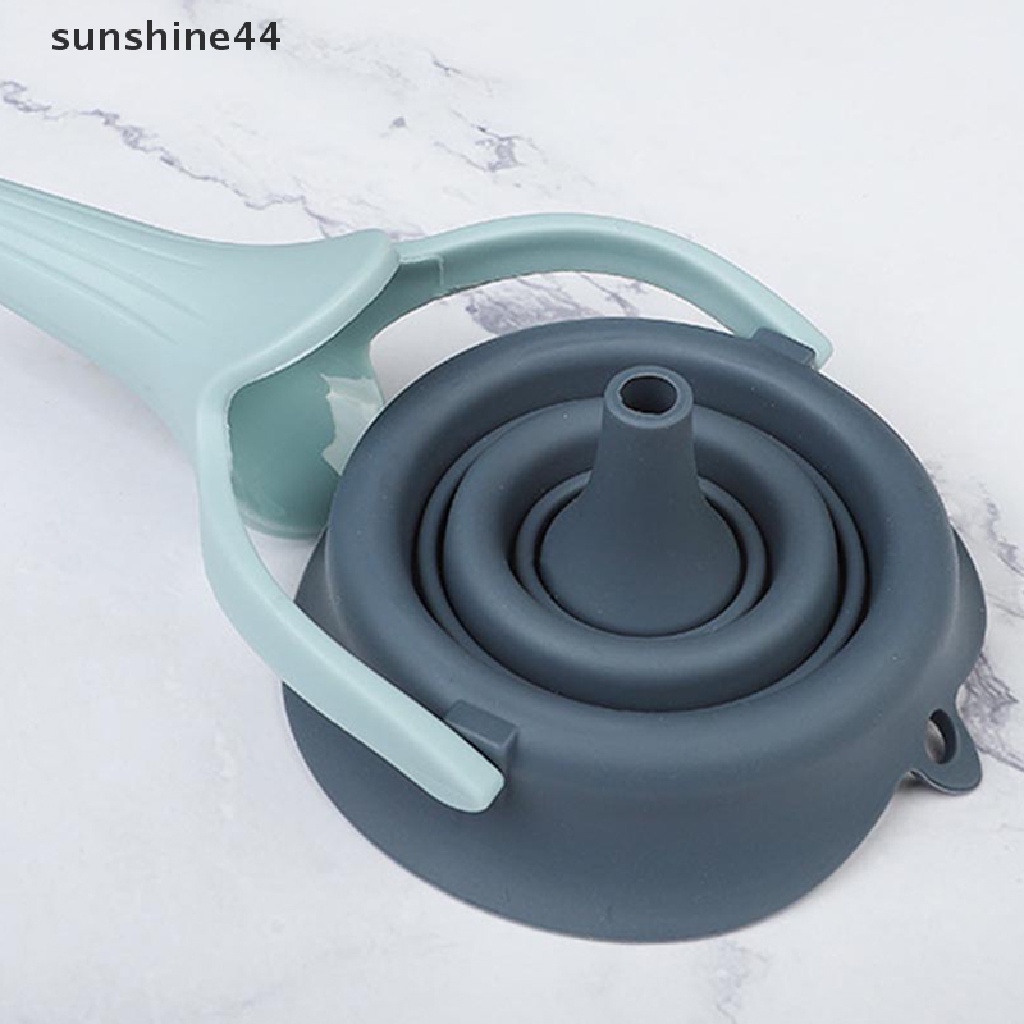 Sunshine New Mini Silicone Gel Foldable Collapsible Style Corong Hopper Alat Dapur ID