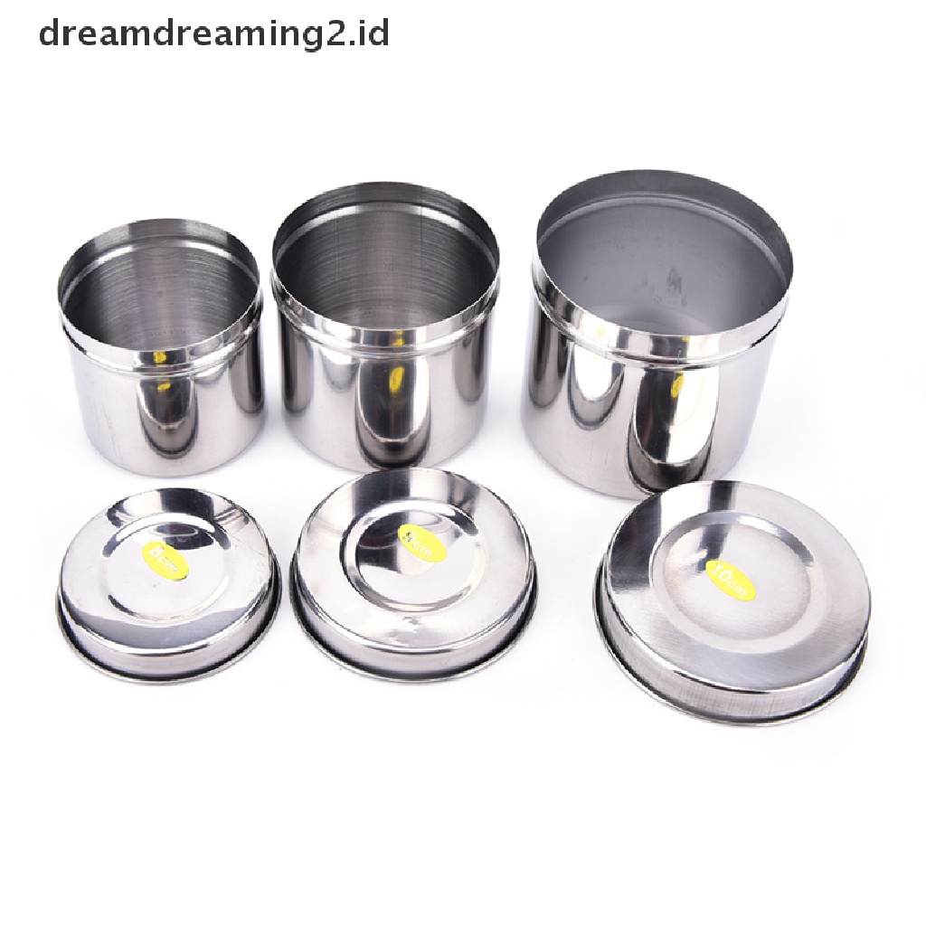 (hot) Tato Stainless Steel Cotton Disinfection Container Canister Alat//