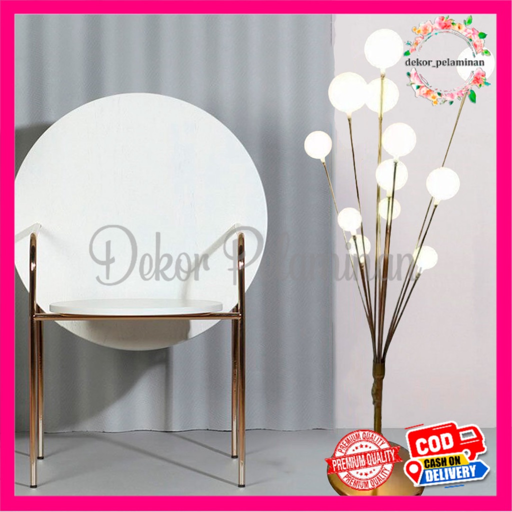 COD LAMPU STANDING BOLA CABANG 11 UNTUK HIASAN DEKORASI - LAMPU WEDDING MEWAH & PELAMINAN - IMPORT