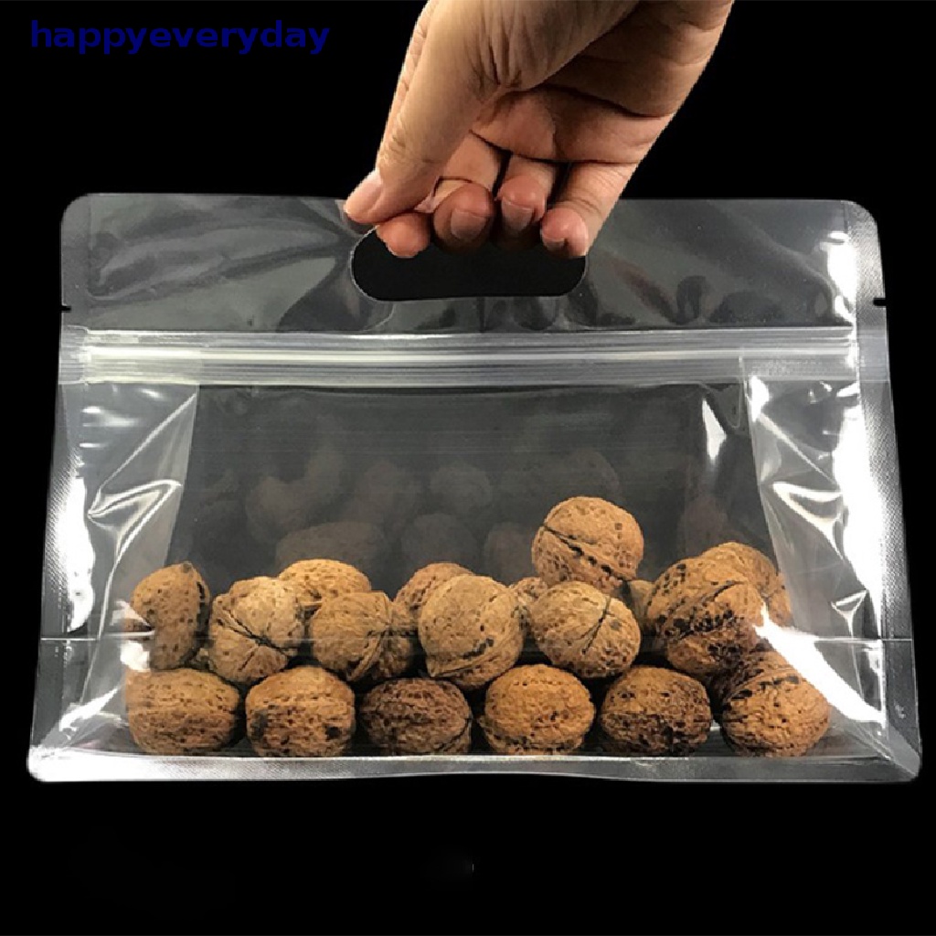 [happy] 1pc Kantong Makanan Buah Ziplock Waterfroof Storage Bags Kantong Makanan Kulkas Snack [ID]