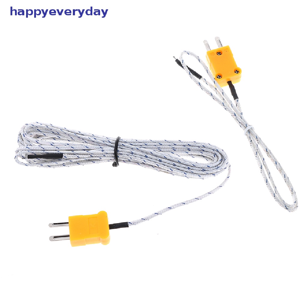 [happy] 1pc K type sensor Suhu thermocouple probe Kabel Kawat 0.5/4m [ID]