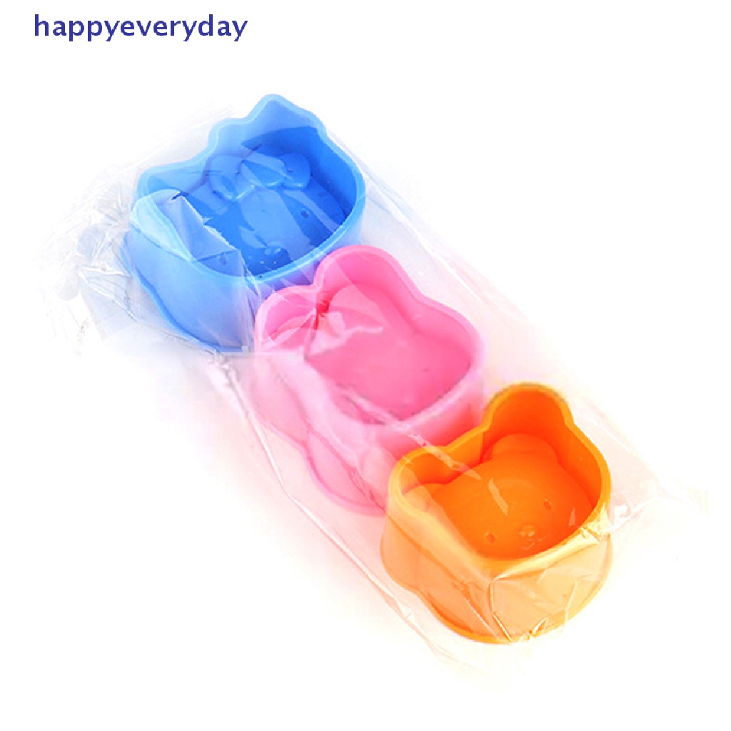 [happy] 3pcs Cetakan Sushi Dapur Kartun Beruang Kelinci Rice Ball Mold DIY Bento Maker Tool [ID]
